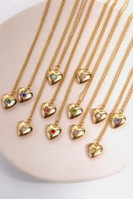 Load image into Gallery viewer, Zircon Heart Shape 14K Gold-Plated Pendant Necklace
