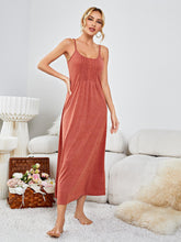 Load image into Gallery viewer, Scoop Neck Spaghetti Strap Night Dress

