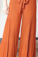 Load image into Gallery viewer, Tied Smocked Waist Tiered Culottes

