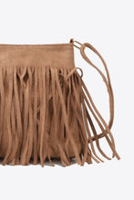 Load image into Gallery viewer, PU Leather Crossbody Bag with Fringe
