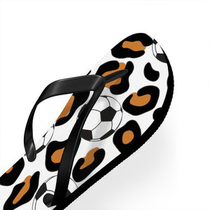 Leopard Soccer Flip Flops