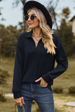 Load image into Gallery viewer, Johnny Collar Dropped Shoulder Blouse
