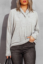 Load image into Gallery viewer, Surplice Dropped Shoulder Long Sleeve Sweater
