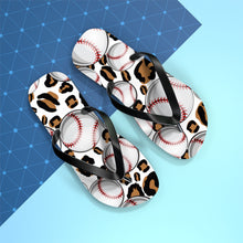 Load image into Gallery viewer, Leopard Baseball Flip Flops
