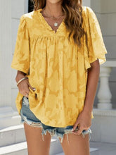 Load image into Gallery viewer, Frill V-Neck Half Sleeve Blouse
