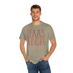 Skinny Texas Tech University Comfort Colors Unisex Garment-Dyed T-shirt