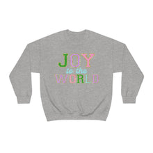 Load image into Gallery viewer, Faux Chenille Joy to the World Unisex Heavy Blend™ Crewneck Sweatshirt
