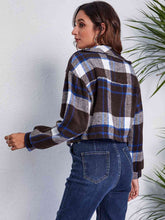 Load image into Gallery viewer, Plaid Button Front Jacket with Pockets
