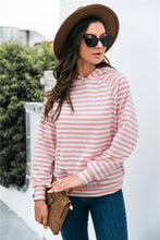 Load image into Gallery viewer, Horizontal Stripe Raglan Sleeve Hoodie
