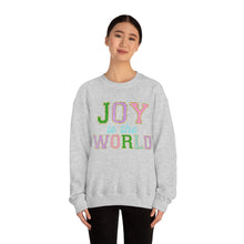 Load image into Gallery viewer, Faux Chenille Joy to the World Unisex Heavy Blend™ Crewneck Sweatshirt
