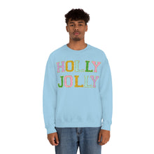 Load image into Gallery viewer, Faux Chenille Holly Jolly Unisex Heavy Blend™ Crewneck Sweatshirt
