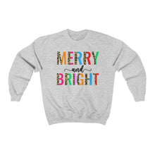 Load image into Gallery viewer, Colorful Merry &amp; Bright Unisex Heavy Blend™ Crewneck Sweatshirt
