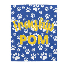 Load image into Gallery viewer, Blue Frenship Pom Velveteen Plush Blanket
