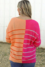 Load image into Gallery viewer, Striped Pocketed Dropper Shoulder Sweater
