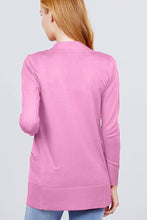 Load image into Gallery viewer, ACTIVE BASIC Ribbed Trim Open Front Cardigan
