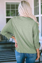 Load image into Gallery viewer, Round Neck Three-Quarter Sleeve Top

