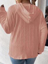 Load image into Gallery viewer, Textured Drawstring Kangaroo Pocket Hoodie
