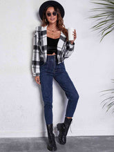 Load image into Gallery viewer, Plaid Button Front Jacket with Pockets
