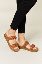 Load image into Gallery viewer, WILD DIVA Woven Dual Band Platform Sandals
