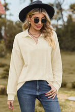 Load image into Gallery viewer, Johnny Collar Dropped Shoulder Blouse
