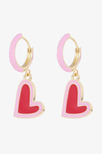 Load image into Gallery viewer, 5-Pair Wholesale Contrast Heart-Shaped Drop Earrings
