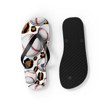 Load image into Gallery viewer, Leopard Baseball Flip Flops
