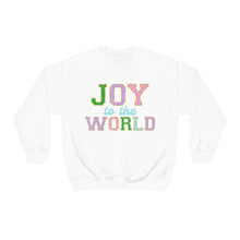 Load image into Gallery viewer, Faux Chenille Joy to the World Unisex Heavy Blend™ Crewneck Sweatshirt
