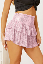 Load image into Gallery viewer, Sequin Layered Mini Skirt
