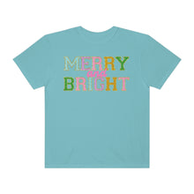 Load image into Gallery viewer, Faux Chenille Merry and Bright Comfort Colors Unisex Garment-Dyed T-shirt
