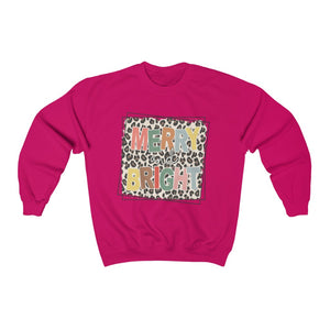 Leopard Merry and Bright Unisex Heavy Blend™ Crewneck Sweatshirt