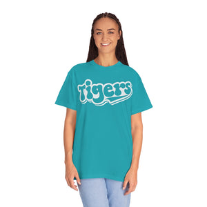 Retro White Tigers Comfort Colors Unisex Garment-Dyed T-shirt