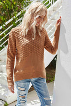 Load image into Gallery viewer, Pom-Pom Drop Shoulder Ribbed Trim Sweater
