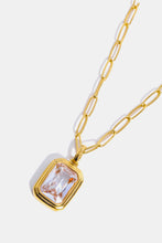 Load image into Gallery viewer, Zircon 18K Gold-Plated Geometrical Shape Pendant Necklace
