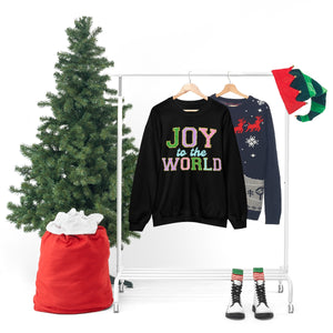 Faux Chenille Joy to the World Unisex Heavy Blend™ Crewneck Sweatshirt