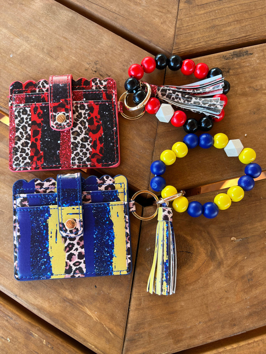 Beaded Bracelet Wallet Keychain