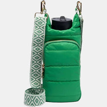 Load image into Gallery viewer, Quilted Water Bottle Sleeve with Striped Strap
