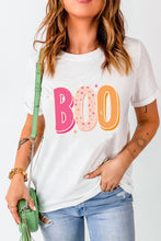 Load image into Gallery viewer, Round Neck Short Sleeve BOO Graphic T-Shirt
