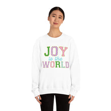 Load image into Gallery viewer, Faux Chenille Joy to the World Unisex Heavy Blend™ Crewneck Sweatshirt
