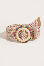 Load image into Gallery viewer, Multicolored Beaded Round Buckle Belt
