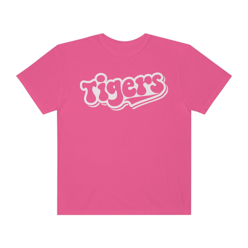 Retro White Tigers Comfort Colors Unisex Garment-Dyed T-shirt