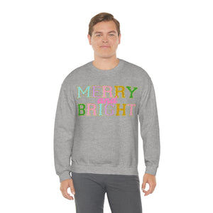 Faux Chenille Merry and Bright Unisex Heavy Blend™ Crewneck Sweatshirt