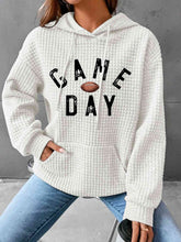 Load image into Gallery viewer, Full Size GAME DAY Graphic Drawstring Hoodie
