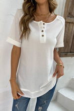 Load image into Gallery viewer, Cuffed Sleeve Henley Top
