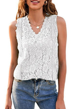 Load image into Gallery viewer, Lace V-Neck Tank
