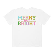 Load image into Gallery viewer, Faux Chenille Merry and Bright Comfort Colors Unisex Garment-Dyed T-shirt
