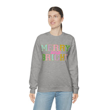 Load image into Gallery viewer, Faux Chenille Merry and Bright Unisex Heavy Blend™ Crewneck Sweatshirt
