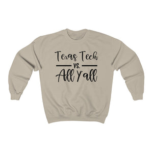 Texas Tech Vs. All Y'all Unisex Heavy Blend™ Crewneck Sweatshirt