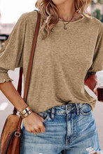 Load image into Gallery viewer, Round Neck Three-Quarter Sleeve Top
