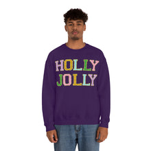 Load image into Gallery viewer, Faux Chenille Holly Jolly Unisex Heavy Blend™ Crewneck Sweatshirt
