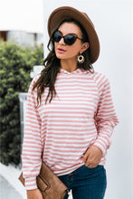 Load image into Gallery viewer, Horizontal Stripe Raglan Sleeve Hoodie
